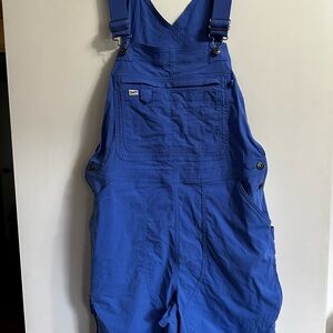 Blue Duluth overall shorts
